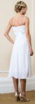 Lace Top Chiffon Skirt Formal MOB Dress with Bolero back in White